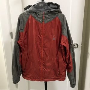 Red & Grey Rain Jacket with Inner Lining